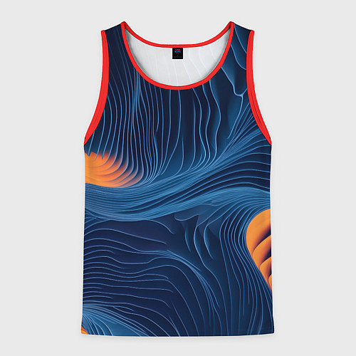Мужская майка без рукавов Абстрактная иллюзия / 3D-Красный – фото 1