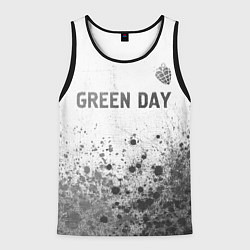 Майка-безрукавка мужская Green Day - white gradient посередине, цвет: 3D-черный