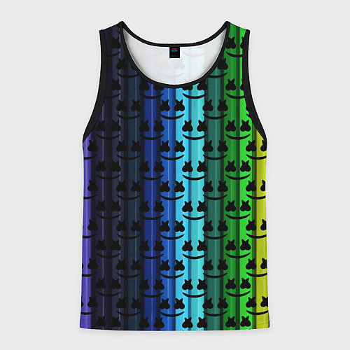 Мужская майка без рукавов Marshmello gradient / 3D-Черный – фото 1