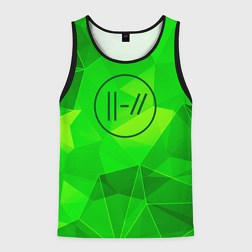 Мужская майка без рукавов Twenty One Pilots green poly / 3D-Черный – фото 1