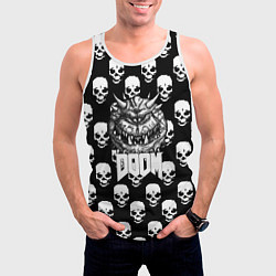 Майка-безрукавка мужская Doom какадемон черепа, цвет: 3D-белый — фото 2