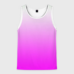 Майка-безрукавка мужская Gradient color pink, цвет: 3D-белый