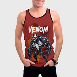 Майка-безрукавка мужская Веном в мультяшном стиле, цвет: 3D-черный — фото 2