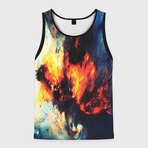 Мужская майка без рукавов Абстрактный космос текстура / 3D-Черный – фото 1