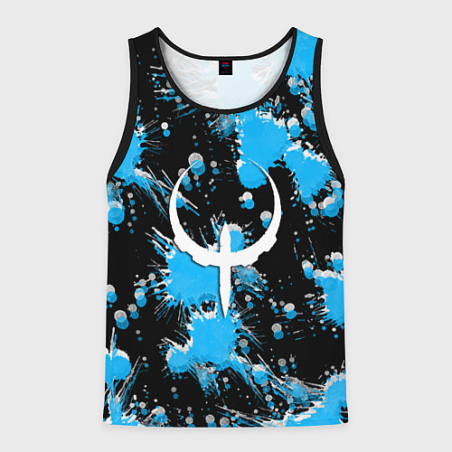 Мужская майка без рукавов Quake краски текстура / 3D-Черный – фото 1
