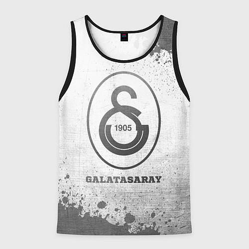 Мужская майка без рукавов Galatasaray - white gradient / 3D-Черный – фото 1
