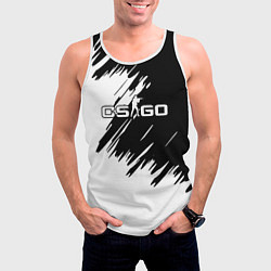 Майка-безрукавка мужская CSGO белые краски, цвет: 3D-белый — фото 2