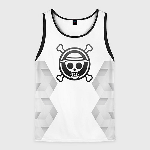 Мужская майка без рукавов One Piece white poly / 3D-Черный – фото 1