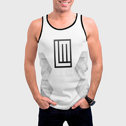 Майка-безрукавка мужская Lindemann white poly, цвет: 3D-черный — фото 2