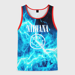 Майка-безрукавка мужская Nirvana electro, цвет: 3D-красный