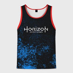 Мужская майка без рукавов Horizon: Zero Dawn синие брызги красок