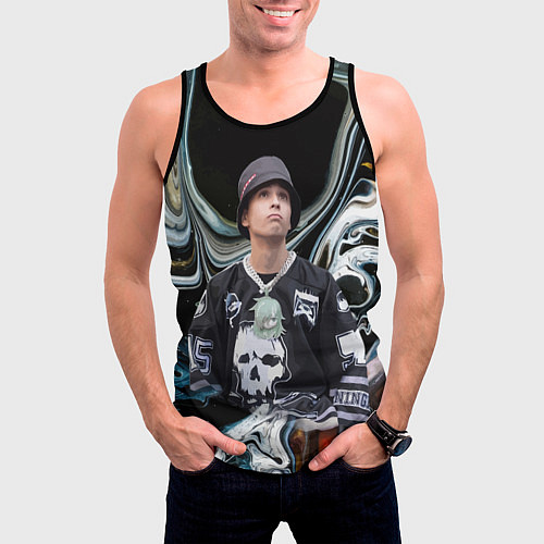 Мужская майка без рукавов Slava Marlow music artist / 3D-Черный – фото 3