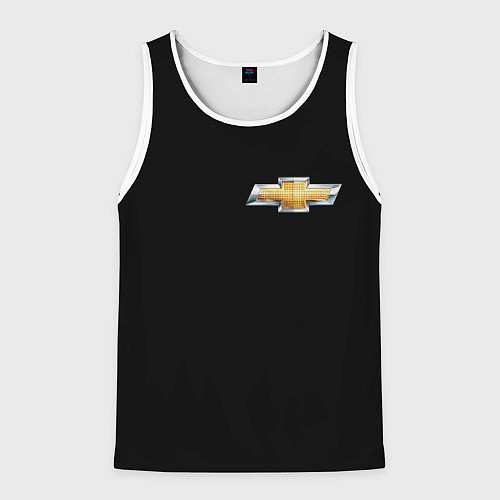 Мужская майка без рукавов Chevrolet logo / 3D-Белый – фото 1