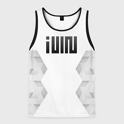 Майка-безрукавка мужская Gidle white poly, цвет: 3D-черный