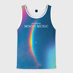 Мужская майка без рукавов Moon music Coldplay