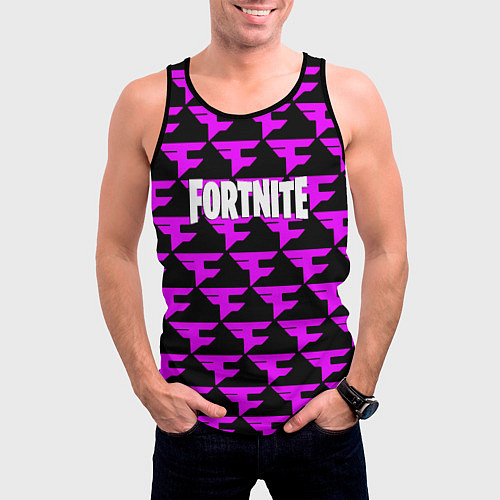 Мужская майка без рукавов Fortnite faze clan / 3D-Черный – фото 3