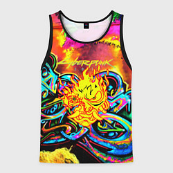 Мужская майка без рукавов Cyberpunk 2077 graffity game