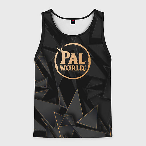 Мужская майка без рукавов Palworld golden poly / 3D-Черный – фото 1