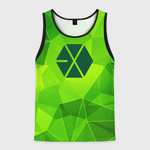 Мужская майка без рукавов Exo green poly / 3D-Черный – фото 1