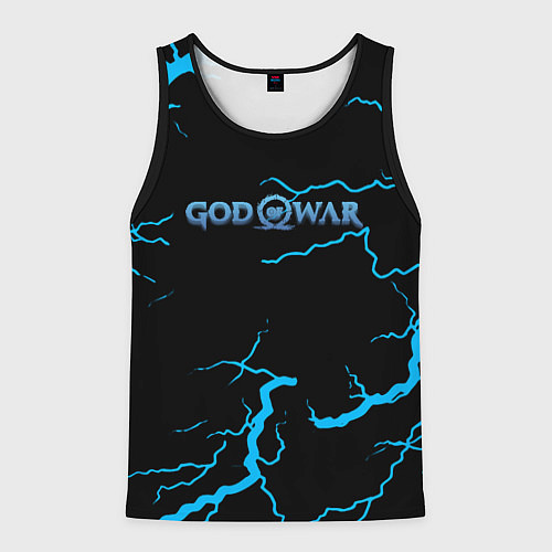 Мужская майка без рукавов God of War storm / 3D-Черный – фото 1