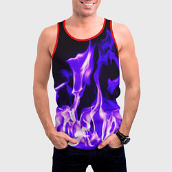 Майка-безрукавка мужская Неоновый огненный стиль, цвет: 3D-красный — фото 2