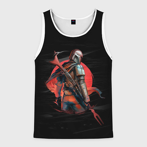 Мужская майка без рукавов Дин Джарин - Мандалорец / 3D-Белый – фото 1