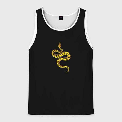 Мужская майка без рукавов Символ Нового 2025 года змея / 3D-Белый – фото 1