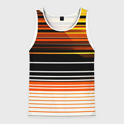 Майка-безрукавка мужская Разноцветные вертикальные линии, цвет: 3D-белый