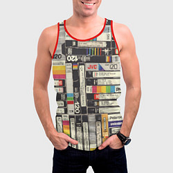 Майка-безрукавка мужская Видеокассеты vhs, цвет: 3D-красный — фото 2