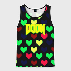 Мужская майка без рукавов Doom кислотные сердца
