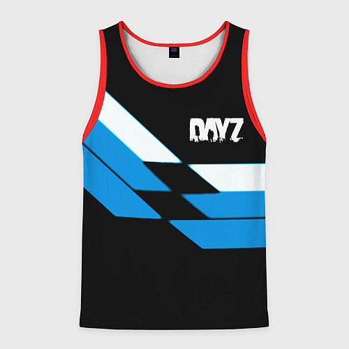 Мужская майка без рукавов Dayz geometry steel / 3D-Красный – фото 1