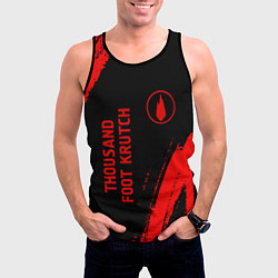 Майка-безрукавка мужская Thousand Foot Krutch - red gradient вертикально, цвет: 3D-черный — фото 2