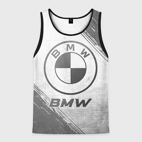 Мужская майка без рукавов BMW - white gradient / 3D-Черный – фото 1