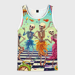 Майка-безрукавка мужская Бал сатаны - сюрреализм, цвет: 3D-белый