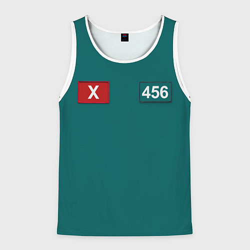 Мужская майка без рукавов Игрок 456 - Игра в кальмара / 3D-Белый – фото 1