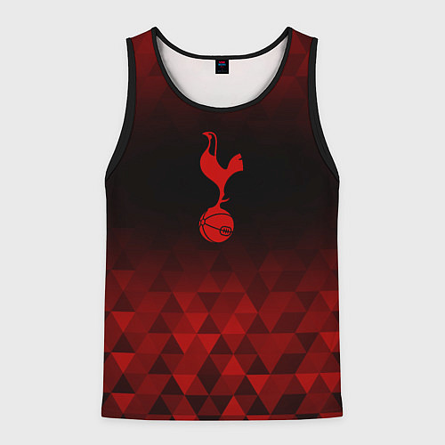 Мужская майка без рукавов Tottenham red poly / 3D-Черный – фото 1