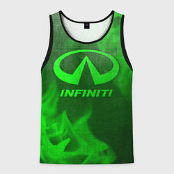 Майка-безрукавка мужская Infiniti - green gradient, цвет: 3D-черный