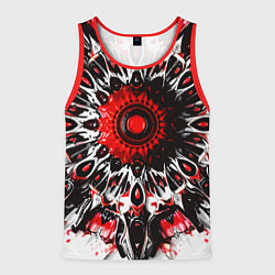 Майка-безрукавка мужская Красная сюрреалистичная абстракция, цвет: 3D-красный