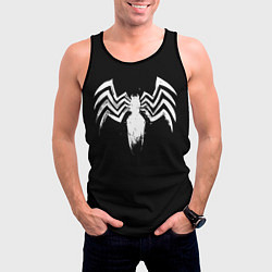 Майка-безрукавка мужская Venom - logo, цвет: 3D-черный — фото 2