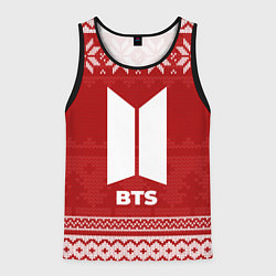 Майка-безрукавка мужская Новогодний BTS, цвет: 3D-черный