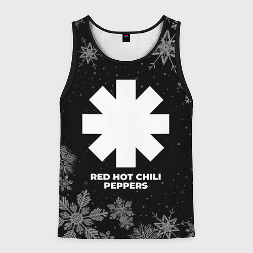 Мужская майка без рукавов Снежный Red Hot Chili Peppers / 3D-Черный – фото 1