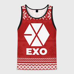 Майка-безрукавка мужская Новогодний Exo, цвет: 3D-черный