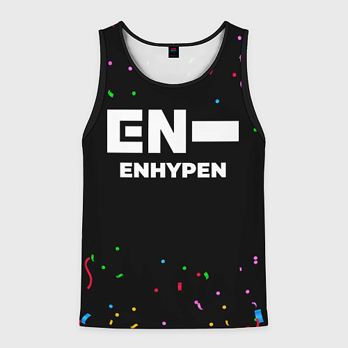 Мужская майка без рукавов Enhypen конфети / 3D-Черный – фото 1
