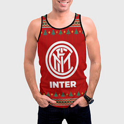 Майка-безрукавка мужская Inter new year, цвет: 3D-черный — фото 2
