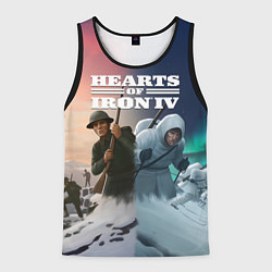 Майка-безрукавка мужская Hearts of Iron IV arms against tyranny, цвет: 3D-черный