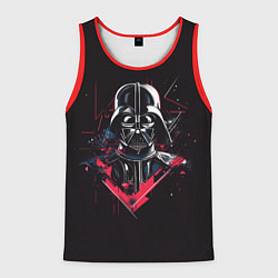 Майка-безрукавка мужская Darth Vader on black, цвет: 3D-красный