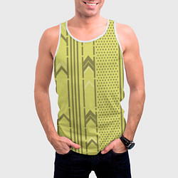 Майка-безрукавка мужская Закулисье классические обои, цвет: 3D-белый — фото 2