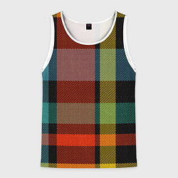 Майка-безрукавка мужская Вечер у камина, цвет: 3D-белый