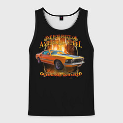 Майка-безрукавка мужская Автомобиль Ford Mustang, цвет: 3D-черный