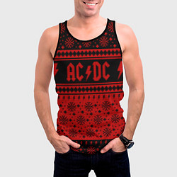 Майка-безрукавка мужская ACDC christmas sweater, цвет: 3D-черный — фото 2